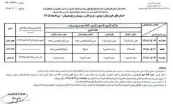 برنامه امتحانات نهایی پایه یازدهم ۴ استان جنوبی اعلام شد