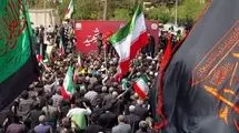 مراسم چهلمین روز شهادت مقام معظم رهبری در حال برگزاری است 