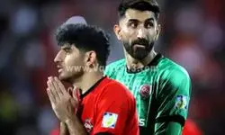 پوستر قهرمانی تراکتور با حضور بیرانوند