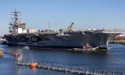 آتش‌سوزی در ناو هواپیمابر آمریکا