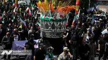 شعار خاص عراقی‌ها در مراسم چهلم رهبر انقلاب/ ببینید