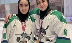 دختران هاکی روی یخ ایران در لیگ مجارستان