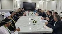 دیدار قالیباف و رئیس مجلس عمان در حاشیه نشست PUIC
