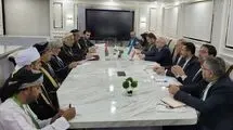 دیدار قالیباف و رئیس مجلس عمان در حاشیه نشست PUIC

