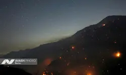 آتش‌سوزی مناطق کوهستانی روستاهای دلیر و الیت