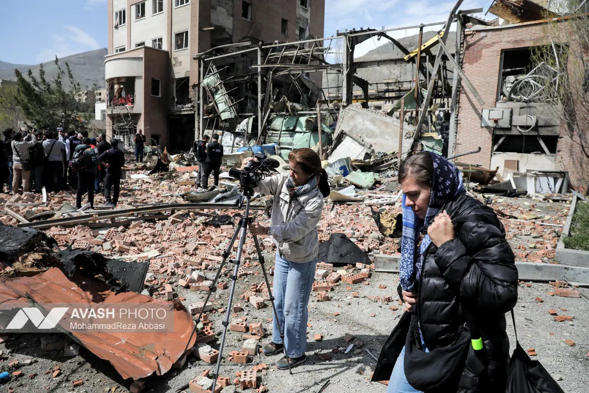 آثار حملات هوایی به دانشگاه شهید بهشتی ایران