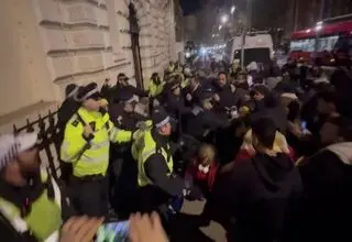  دستگیری خشونت طلبان در  تجمع اپوزیسیون خارج از ایران در لندن