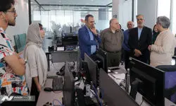 بازدید  حسین جابری انصاری مدیرعامل خبرگزاری ایرنا از تحریریه آوش