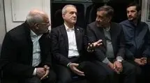 مسعود پزشکیان با مترو به راهپیمایی رفت 