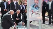 حضور پزشکیان بر مزار شهید حاجی‌زاده