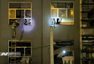 حمله هوایی به یک منطقه مسکونی در محله بریانک تهران +فیلم