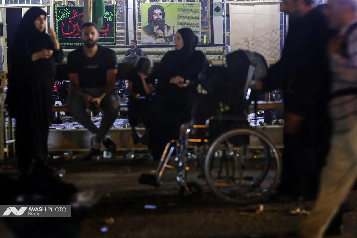 زائران اربعین در مسیر نجف به کربلا