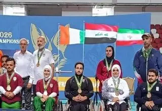 تیم میکس پاراوزنه برداری ایران صاحب مدال برنز شد