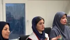 حضور بازیگر معروف زن سینما در میان اعضای هلال احمر + عکس 