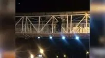 سقوط دختر جوان حین فرار از دست زورگیران از پل هوایی