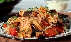 طرز تهیه پاستا بادمجان کبابی