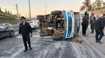 27 کشته و زخمی در واژگونی یک دستگاه مینی‌بوس