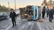 27 کشته و زخمی در واژگونی یک دستگاه مینی‌بوس