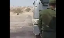 توقیف تانکر حمل گاز با راننده ۱۴ ساله!+ فیلم