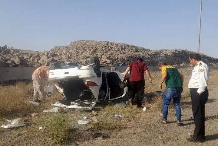 تصادف وحشتناک درجاده قم به اراک
