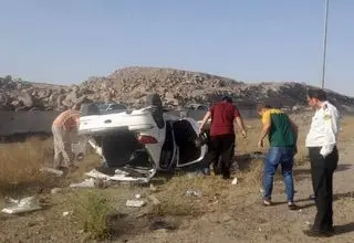 تصادف وحشتناک درجاده قم به اراک