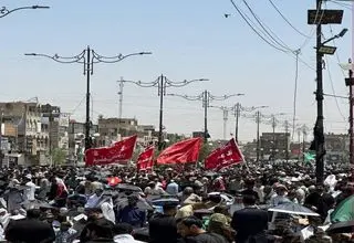 تظاهرات گسترده در بغداد در محکومیت تجاوز رژیم صهیونیستی به ایران
