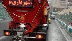 معابر برفی تهران برای نخستین بار «فرچه برفروب» پاک شدند