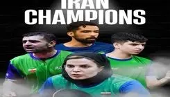 5 پینگ‌پنگ‌باز ایران در رنکینگ جهانی صعود کردند