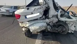 مرگ در برخورد شدید دو خودرو 