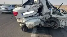 مرگ در برخورد شدید دو خودرو 