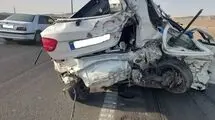 مرگ در برخورد شدید دو خودرو 