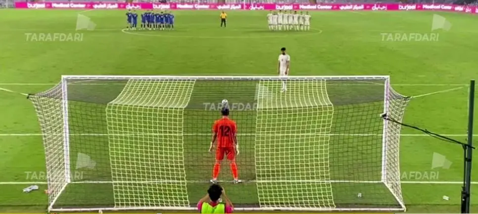 ضربات پنالتی دیدار ایران و ازبکستان از نمای اختصاصی و زاویه پشت دروازه