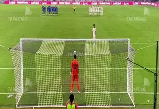 ضربات پنالتی دیدار ایران و ازبکستان از نمای اختصاصی و زاویه پشت دروازه