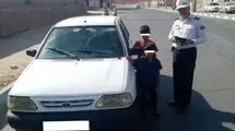 توقیف خودروی سواری با رانندگی کودک ۹ ساله