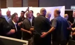 قطع کنفرانس خبری نتانیاهو به دلیل شلیک موشک‌های ایران و حزب‌الله + عکس 