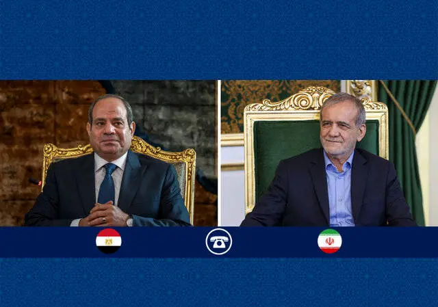 پزشکیان با رئیس جمهور مصر گفتگو کرد