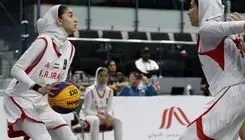 صعود بسکتبال سه نفره دختران به نیمه نهایی با شکست هند