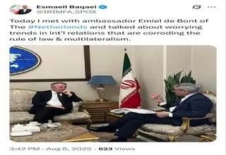 دیدار سفیر هلند در تهران با سخنگوی وزارت امور خارجه