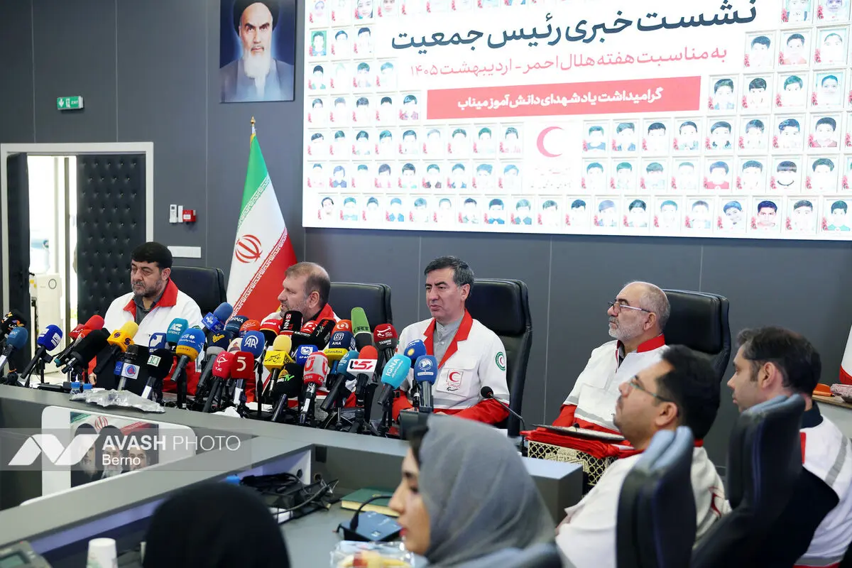نشست خبری رئیس جمعیت هلال احمر