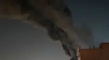 تصاویر آتش سوزی و دود غلیظ در شرق تهران