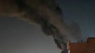 تصاویر آتش سوزی و دود غلیظ در شرق تهران