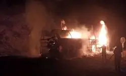 آخرین وضعیت سرنشینان حادثه آتش‌سوزی اتوبوس مسافربری در کرمان