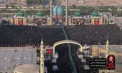 اقامه نماز بر پیکرهای مطهر رهبر شهید و خانواده ایشان به امامت آیت‌الله جوادی آملی