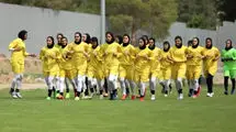 جلسه تمرینی تیم ملی فوتبال زنان برای دیدار تدارکاتی 
