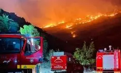 آتش‌سوزی در ارتفاعات دراک شیراز