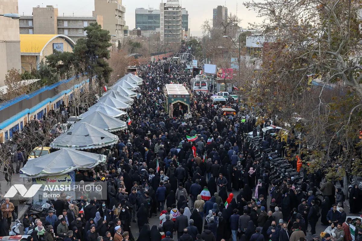 مراسم تشییع پیکر شهدای جنایات اخیر صهیونی - آمریکایی _۲