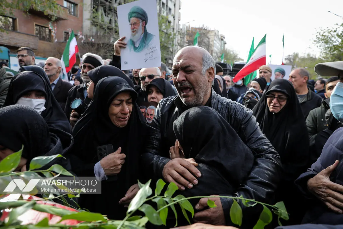 مراسم تشییع پیکر شهدای جنایات اخیر صهیونی - آمریکایی _۱