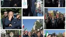 حضور محمد شریعتمداری در مراسم تشییع پیکر داماد رهبر شهید انقلاب