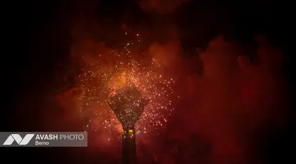 نور افشانی در شب سالگرد پیروزی انقلاب اسلامی