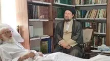 سید حسن خمینی از آیت الله العظمی نوری همدانی عیادت کرد